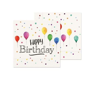 LaVida Servietten für Dich 20 Stück Happy Birthday
