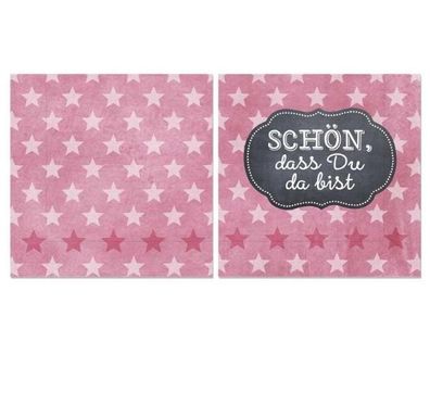 LaVida Servietten für Dich 20 Stück Schön, dass Du da bist (Sterne)
