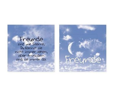 LaVida Servietten für Dich 20 Stück Freunde sind wie Sterne, Du kannst Sie nicht