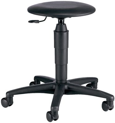 Topstar® 72260D10H Drehhocker Tec 60 - schwarz, Sicherheitsdoppelrollen für alle Böde
