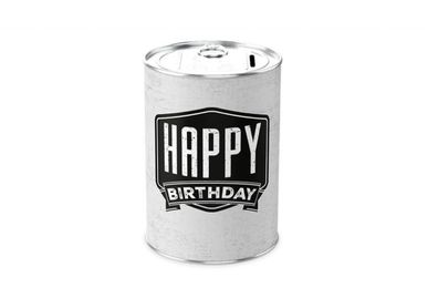 Spardose LaVida für Dich Happy Birthday (Grau)