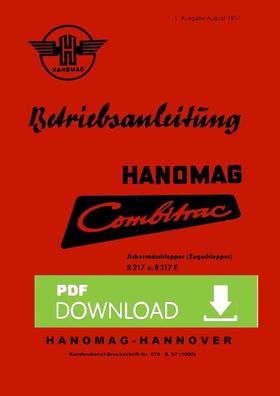 Betriebsanleitung Combitrac R 217 u. R 217 E
