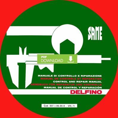 Werkstatthandbuch für die Same Delfino Traktoren