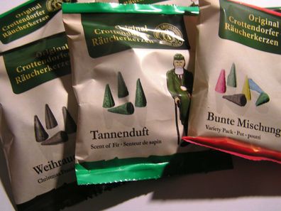 Crottendorfer Räucherkerzen 5 Stück - Original Räucherkegel verschiedene Sorten