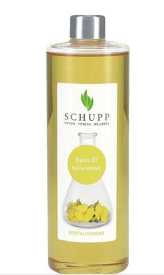 SCHUPP Basisöl Nachtkerze, 500ml - 100% natürliche Basis-Öl kann ideal zur Massage