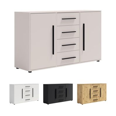 Kommode Maxione MX-02 mit 4 Schubladen 2 Türen Sideboard 150 cm Anrichte Modern