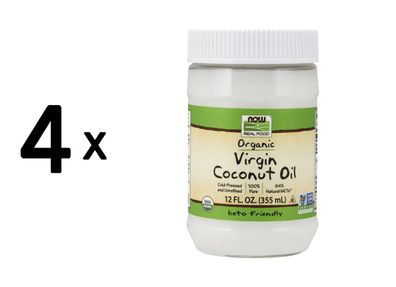 4 x Now Foods Coconut Oil (12oz)