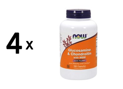 4 x Now Foods Glucos 500/ Chond 400/ MSM 90 (180)