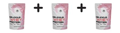 3 x Peak Delicious Whey Protein (450g) Strawberry Milkshake