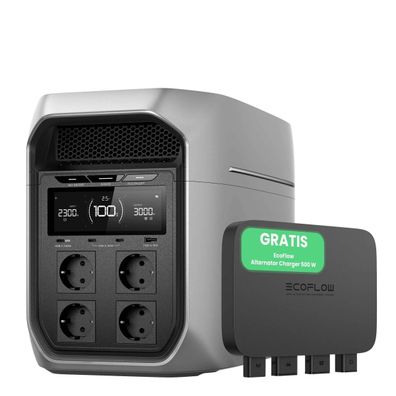 EcoFlow DELTA 3 Max Plus Set 2048Wh + 500W Alternator Charger LiFePO4