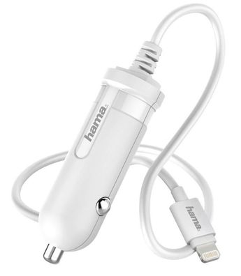 Hama Kfz-Ladegerät IPhone IPod 5W/1A 1M Kabel Weiß