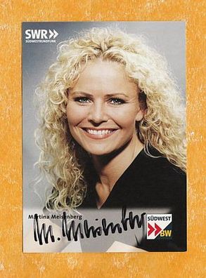 Martina Meisenberg (deutsche Moderatorin beim SWR) - signierte Autogrammkarte