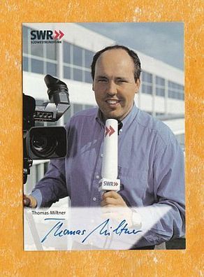 Thomas Miltner (deutsche Moderator beim SWR) - persönlich signierte Autogrammkarte