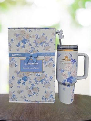 Love Shack Fancy 40 oz Tumbler with Handle - Floral Stainless Steel Resetta Cup