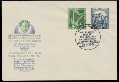 BERLIN 1950 Nr 72-73 BRIEF FDC X6E2CDE