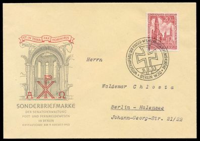 BERLIN 1953 Nr 108 BRIEF FDC X6E2D1E