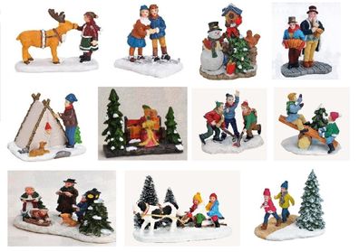 Wurm - Diverse Figuren Höhe 5,0 - 7,0 cm, Weihnachtsdorf