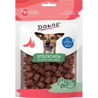 Dokas Dog Snack Stückchen mit Apfel und Banane 10 x 105g
