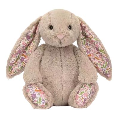 JellyCat Blossom Bea Beige Bunny Kattun Kaninchen Gefullte Plüschtier Spielzeug Toy