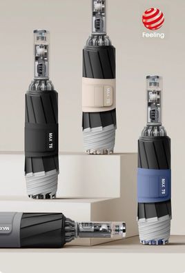 Ventoa Regenschirm Automatik Magic Bow sturmsicher Damen/Herren| elegant verpackt