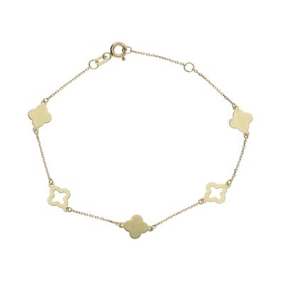 Armband 333 Gold Diamantiert Kleebätter JL16-03-0797 JuwelmaLux