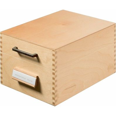 HAN Karteikasten DIN A6 für 900 Karteikarten braun mit Deckel