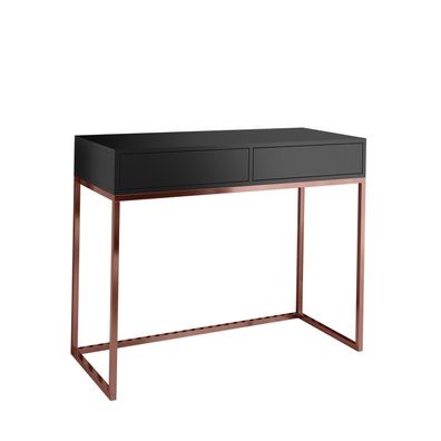 BETTSO Loft-Stil Schminktisch CUBIC 80 auf einem Kupferrahmen schwarz