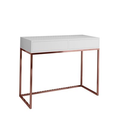 BETTSO Eleganter Frisiertisch 80 CUBIC auf Kupfergestell mit weißer Platte