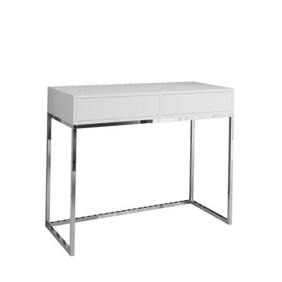 BETTSO Schminktisch CUBIC 80 chrom mit weißem Deckel - Industriedesign