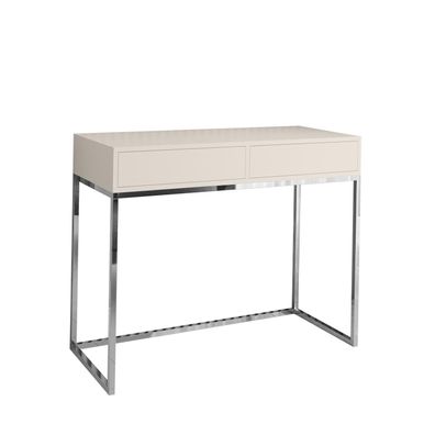 BETTSO Designer Frisiertisch CUBIC 80 auf Chromgestell mit eleganter Kaschmirplatte