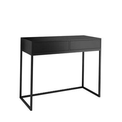 BETTSO Loft schwarzer Frisiertisch CUBIC 80 mit schwarzem Metallgestell