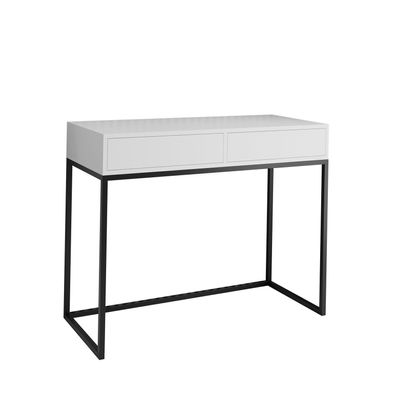 BETTSO Schminktisch CUBIC 80 mit schwarzem Rahmen und weißer Platte