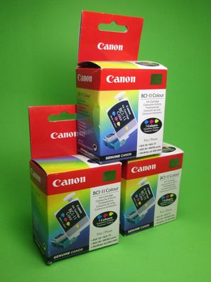 3x Original Canon BCI-11 color OVP, ruckerpatrone, anon ink cartridge