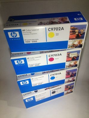 Original HP C9700-C9703 OVP, Neue HP Tonerkartusche