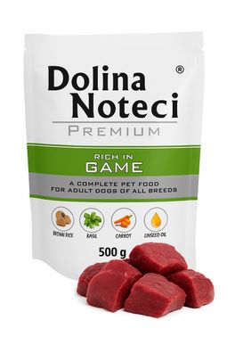 Nassfutter für Hunde Dolina Noteci Premium reich an Wild 500 g Beutel