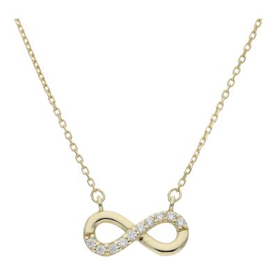 Collier Damen 333 Gold Diamantiert Zirkonia Unendlichkeit JL16-05-0813 JuwelmaLux