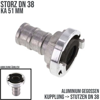 STORZ DN 38 KA 51 Saug Druck Kupplung -> Stutzen Tülle 38 mm Bau Feuerwehr Schlauch