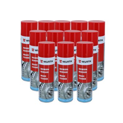12x WUERTH Bremsenreiniger 0.5 LTR Montagereiniger Entfetter Wartung Instandhaltung