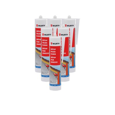 6x WUERTH WUETOP Folienkleber 0.31 LTR Systemkleber Abdichten Abkleben Standfest