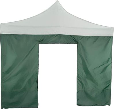 NEU Wandseitenteil Tür grün Klettverschluss für Faltpavillon 3x1,9m Sichtschutz