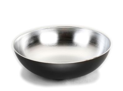 Deko Schale 30cm Kunststoff Schwarz / Silber
