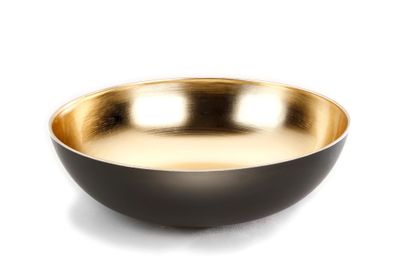 Deko Schale 30cm Kunststoff Schwarz / Gold