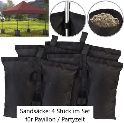 NEU 4er Set Sandsäcke wasserdicht Gewicht für Zelt Pavillon Sonnenschirm Camping