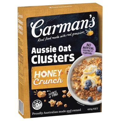 Carman's Aussie Oat Clusters Honey Crunch [MHD: 22.11.2025] 450 g