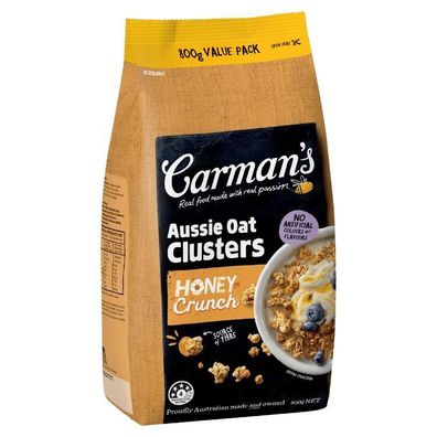 Carman's Aussie Oat Clusters Honey Crunch Value Pack [MHD: 27.11.2025] 800 g