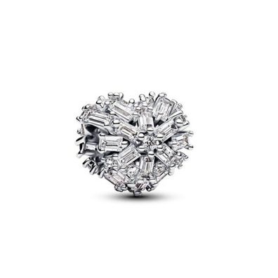 Bead - Silber - Funkelndes Herz Charm