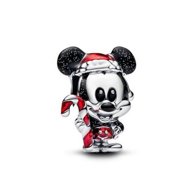 Bead - Silber - Disney Micky Weihnachten Charm