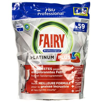 Fairy Professional Platinum PLUS Geschirrspültabs 59 Tabs