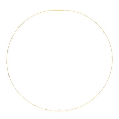 JuwelmaLux Perlen Brautcollier Stahlseil goldplattiert Süßwasser Zuchtperlen JL40-05