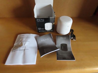 Portable Blutooth Speaker weiß 2Watt Bluetooth 5.3 PEAQ